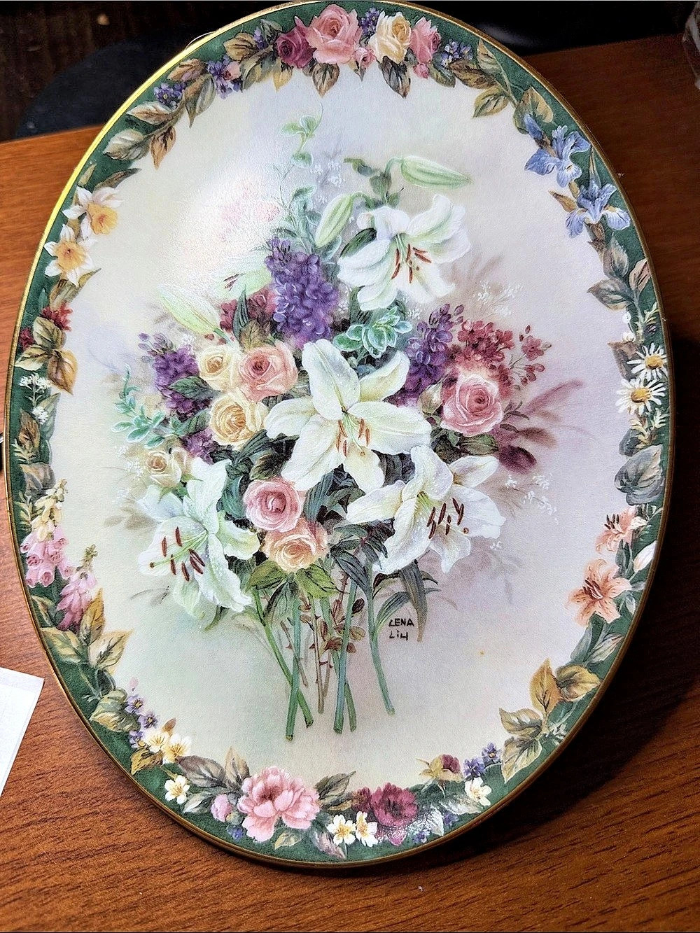 Bradford Exchange Everlasting Floral Collectible Plate